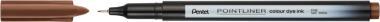 Pentel tűfilc SZÍNES Pointliner 0,4 mm – dióbarna